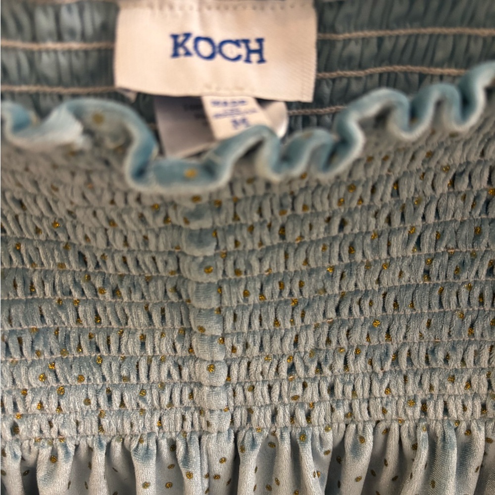 Koch Light Blue Smocked Top - Picture 5 of 8
